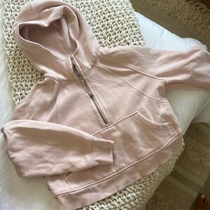 Lululemon Cropped Scuba Hoodie in Petal Pink